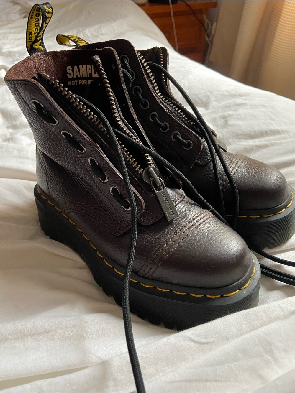 Dr. Martens Women’s Chunky Platform Lace-Up Boot in Dark Brown